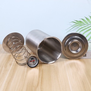 Machine à jambon en acier inoxydable 1,5 L avec thermomètre, presse à viande maison pour la préparation de bacon sain en cuisine - Product Image 2