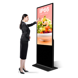 VISIGN 43 55 65 Inch Touch Screen Media Player Floor Stand Indoor Touch Screen Kiosk LCD Advertising Display - Product Image 1