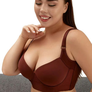 Soutien-gorge grande taille, soutien-gorge <span class=keywords><strong>push</strong></span>-<span class=keywords><strong>up</strong></span> brodé, taille 40, femmes rondes, fin, sans armature, trois quarts de bonnet, soutien-gorge de luxe pour femmes rondes - Product Image 1