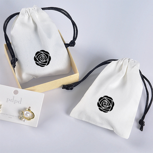 Wholesale Eco Friendly Promotion <b>Personalised</b> Custom Organic Cotton Jewelry <b>Gift</b> Pouch Canvas Drawstring <b>Bag</b> - Product Image 2