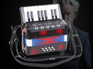 Accordéon 17 touches 8 basses en gros avec double sangle, instrument de musique éducatif pour débutants et étudiants - Product Image 2