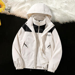 Chaqueta cortavientos personalizada con cremallera completa para hombre deportes al aire libre chaqueta cortavientos impermeable de manga larga para hombre - Product Image 2