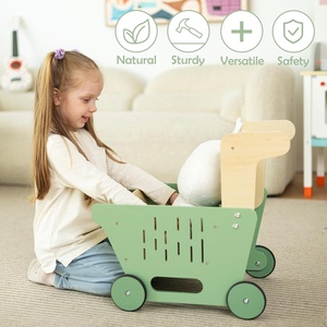 Jouets de marche en bois bon marché pour bébé de 1 an apprenant à marcher caddie en bois - Product Image 4