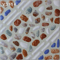Antidérapant motif pavé émaillé poli carreaux de sol en céramique pour salle de bain 300x300mm