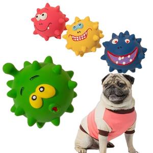 Squeaky Dog Brinquedos Soft Bouncy Durável Látex De Borracha Cão Bolas Interativo Chew Sound Pequeno Médio Cães Gatos Natural Fetch Jogando - Product Image 1