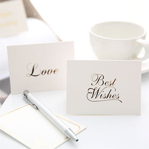 Personalizza il tuo logo personalizzato carta kraft carta patinata matrimonio ultimo nome vuoto all'interno biglietto di ringraziamento di auguri - Product Image 4
