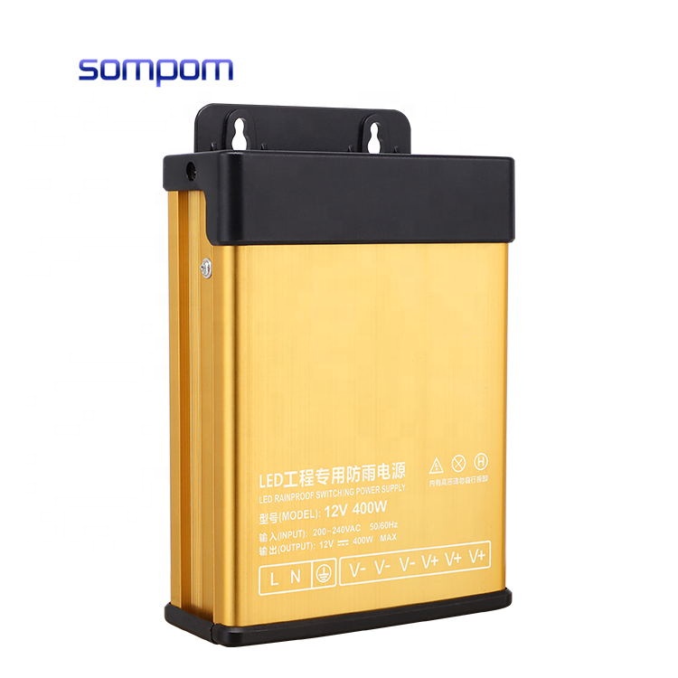 Оптовая продажа, 220 В переменного тока в постоянного тока, 12 В, 400 Вт, светодиодный источник питания, 12 В, 400 Вт, непромокаемый источник питания для светодиодной ленты