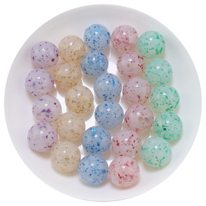 Novedad: Cuentas de silicona 3D de 15 mm con purpurina líquida de grado alimenticio 100%, cuentas sueltas de silicona para bebés para hacer llaveros - Product Image 6