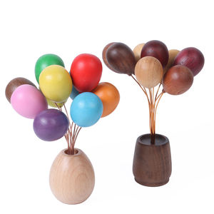 Ornement artisanal en bois en forme de montgolfière Art Déco, coloré, pour la décoration intérieure, cadeau pour anniversaire, remise de diplôme, mariage, <span class=keywords><strong>chambre</strong></span> ou bureau - Product Image 1