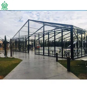 Factory Direct Selling Transparent Roof Black Frame Tent Glass Wall Wedding Tent For Event Wedding Party