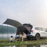 Grande tente arrière de voiture à fermeture éclair, auvent de hayon pour SUV, pare-soleil, abri contre le vent, équipement de camping imperméable