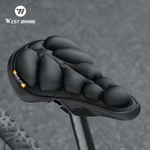 WEST BIKING 3D <span class=keywords><strong>gonflable</strong></span> Airbag housse de <span class=keywords><strong>selle</strong></span> de <span class=keywords><strong>vélo</strong></span> éponge épaissie antidérapante antichoc route VTT housse de coussin de siège - Product Image 1