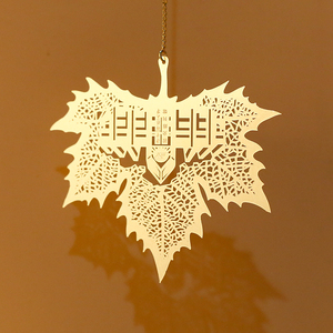 Marcapáginas de Metal con Diseño de Hoja, Grabado Láser, con Borla, para Libros - Product Image 2