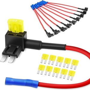 Micro 2 Fuse Tap 12V Car Add a Circuit <span class=keywords><strong>ATR</strong></span> Blade Adapter Fusibles Holder Add on Dual Circuits Adapters UL1015 14-22AWG 150mm - Product Image 5