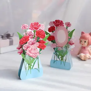 Bunga Berdiri 3D Kartu Ucapan Hari Ibu dengan Tulisan
