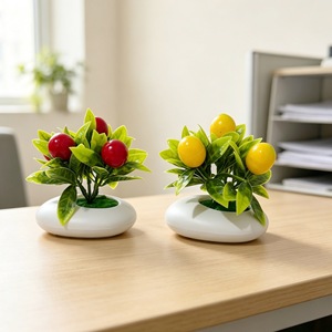 Artificial Fruit Bonsai Set Of Five With White Pot Fortune Fruit Decor For <b>Home</b> <b>Office</b> <b>Desk</b> Decoration - Product Image 3