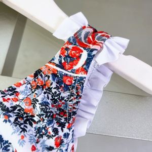 Traje de Baño de Una Pieza con Estampado Floral para Niñas, Marca de Lujo de Diseñador, Ropa Deportiva Sexy y Transpirable, Talla Grande para Niñas - Product Image 6