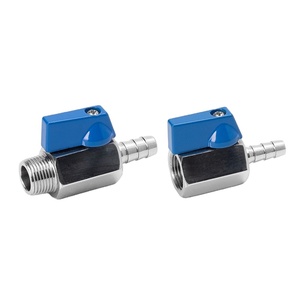 <strong>Mini</strong> <strong>Ball</strong> <strong>Valve</strong> 304 Stainless Steel Internal External 6/4 Points Wire 1 Inch DN15 Manual Pagoda Micro Double Small <strong>Valve</strong> Switch - Product Image 5