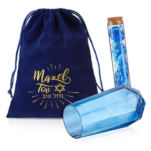 <span class=keywords><strong>Pochette</strong></span> en velours avec cordon de serrage, logo personnalisé, mariage juif, cadeaux juifs, sacs pour couples, fiançailles, mariage, anniversaire, cérémonie - Product Image 1