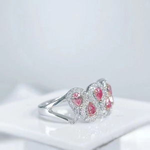 SGARIT <strong>Crafted</strong> Ladies Wedding <strong>Ring</strong> in Solid 18K White Gold, Embedded with 0.515CT VS Grade Natural Fancy pink Genuine diamond - Product Image 6