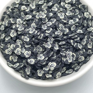 500G 5MM Karakter Hitam Potongan <span class=keywords><strong>Polymer</strong></span> <span class=keywords><strong>Clay</strong></span> untuk Slime Filler Kerajinan DIY Dekorasi Seni Kuku Mainan Anak - Product Image 1