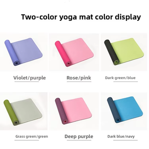 Tapete de <span class=keywords><strong>Yoga</strong></span> TPE de 183 cm y 8 mm de Grosor, Antideslizante, Amortiguador de Impactos, Silencioso, para el Hogar, Profesional, para Fitness, con Línea de Guía para <span class=keywords><strong>Asanas</strong></span> - Product Image 2