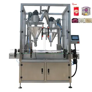 Factory price fully automatic double heads seasoning dry powder instant coffee milk powder filling machine powder auger filler