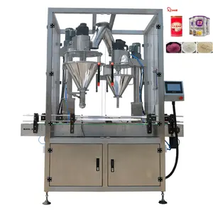 Factory Price Fully Automatic Double Heads Seasoning Dry Powder Instant Coffee Milk Powder Filling Machine Powder Auger Filler