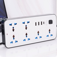 Multiprise domestique multi-prises USB standard britannique avec rallonge et interrupteur
