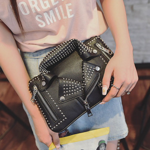 Bolso cruzado de piel sintética con remaches Punk para mujer, bandolera pequeña con forma de chaqueta, gran oferta, <span class=keywords><strong>2022</strong></span> - Product Image 4