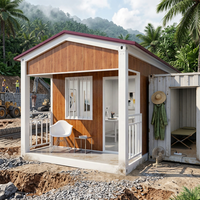 Maisonnette modulaire préfabriquée personnalisée avec balcon pour camp de construction et hébergement temporaire