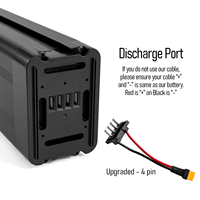 Batterie de Vélo Électrique Type Poisson Argenté pour Trottinette Électrique et Vélo Électrique 500W 24V 36V 48V 52V 10Ah, Pack de Batterie Ebike Régénérable avec Chargeur