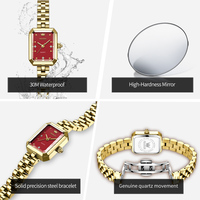 Montre à quartz OLEVS 5690 pour femme, élégante et mignonne, bracelet en acier inoxydable, étanche, simple, en stock, montre-bracelet décontractée