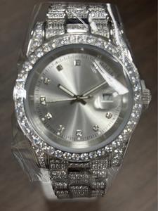 Reloj Mecánico Suizo OEM con Incrustaciones de Diamantes Moissanite, Alta Calidad, Correa 940L, Zirconia Creada, Certificado por el Probador de Diamantes - Product Image 1