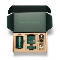 Caja de Envío de Venta Caliente con Ranuras para Bandeja de Inserción para Proteger Productos, Cajas de Papel Kraft Ecológico Impresas Personalizadas, Embalaje Verde Oscuro