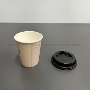 Vasos de papel de pared doble a base de plantas para cafeterías escolares disponibles en 4/6/7/8/10/12/16oz Ideal para agua, jugo o leche - Product Image 5