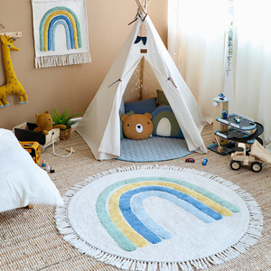 Gran oferta Cachemira moderno de lujo de alta calidad <span class=keywords><strong>lavable</strong></span> piso redondo hogar habitación de los niños <span class=keywords><strong>alfombra</strong></span> - Product Image 2