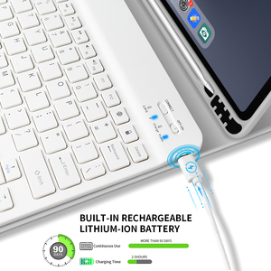 Trường hợp bàn phím cho ipad 7th/88/9th thế hệ 10.2 "với bàn phím có thể tháo rời và chủ bút chì - Product Image 6