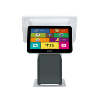 Terminal de point de vente intelligent à double écran ZHONGJI A5, Intel I3, Wi-Fi 6, caisse tactile tout-en-un pour pharmacie et restaurant