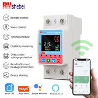 RMshebei pemutus sirkuit arus residu Wifi, Tuya pengukur energi pintar AcMcb 2 tiang meteran energi prabayar pintar Smartlife