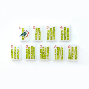 Luxury 160-Piece Family <b>Entertainment</b> Game Acrylic Material Animal Themed Mahjong Tiles Set For 4 Players - Product Image 3