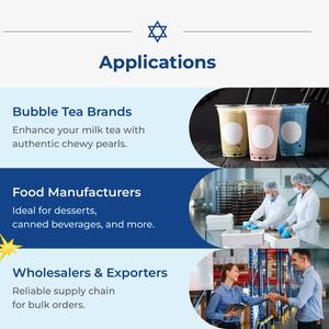 Perlas de Té de Burbujas BobaPlanet Premium con Certificación Kosher en Caja para Tiendas de Té de Burbujas, Hechas en Taiwán, Listas para Cocinar y Comer - Product Image 2