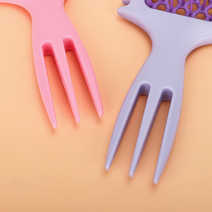 <span class=keywords><strong>Brosse</strong></span> à cheveux démêlante hexagonale creuse à massage, personnalisable avec logo, pour cheveux bouclés – Meilleure vente - Product Image 5