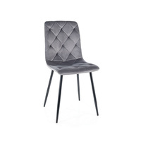 Chaise de salle à manger moderne en velours nordique avec dossier matelassé en losanges, chaise d'appoint de loisirs, pieds en métal, mobilier de salle à manger pour hôtel et usage domestique
