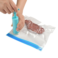 Sac de stockage alimentaire sous vide réutilisable avec valve et port de pompe, étanche à l'air pour une longue fraîcheur
