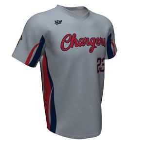 Jersey de Béisbol Personalizado OEM con Nombre de Equipo, Nombre de Jugador, Número, 100% Poliéster, Transpirable, Elástico, Talla Grande, Antibacterial, de Secado Rápido - Product Image 1