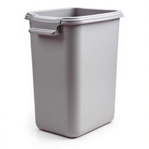 Cestino per rifiuti in plastica 16 L con griglia perforata grigia - Product Image 2