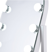 Miroir de maquillage à une face avec éclairage, sans cadre, à 360 degrés, miroir de table LED intelligent à commande tactile