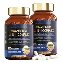 Capsules de glycinate de magnésium, Complément alimentaire pour le sommeil, Capsules de diglycinate de magnésium pur, Capsules de magnésium pour soutenir le système immunitaire