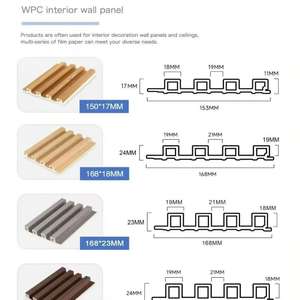 Grille moderne d'intérieur Great Wall, grille <span class=keywords><strong>demi</strong></span>-circulaire, décoration, revêtement, panneau WPC, revêtement de canal, grille cannelée, <span class=keywords><strong>planche</strong></span> cannelée - Product Image 1